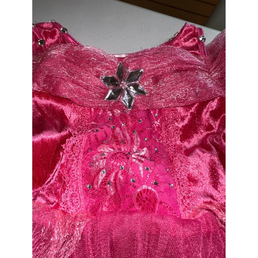 LOEL Pink Princess Dress Costume Set with Shoes Purse & Doll Dress Size 120 11